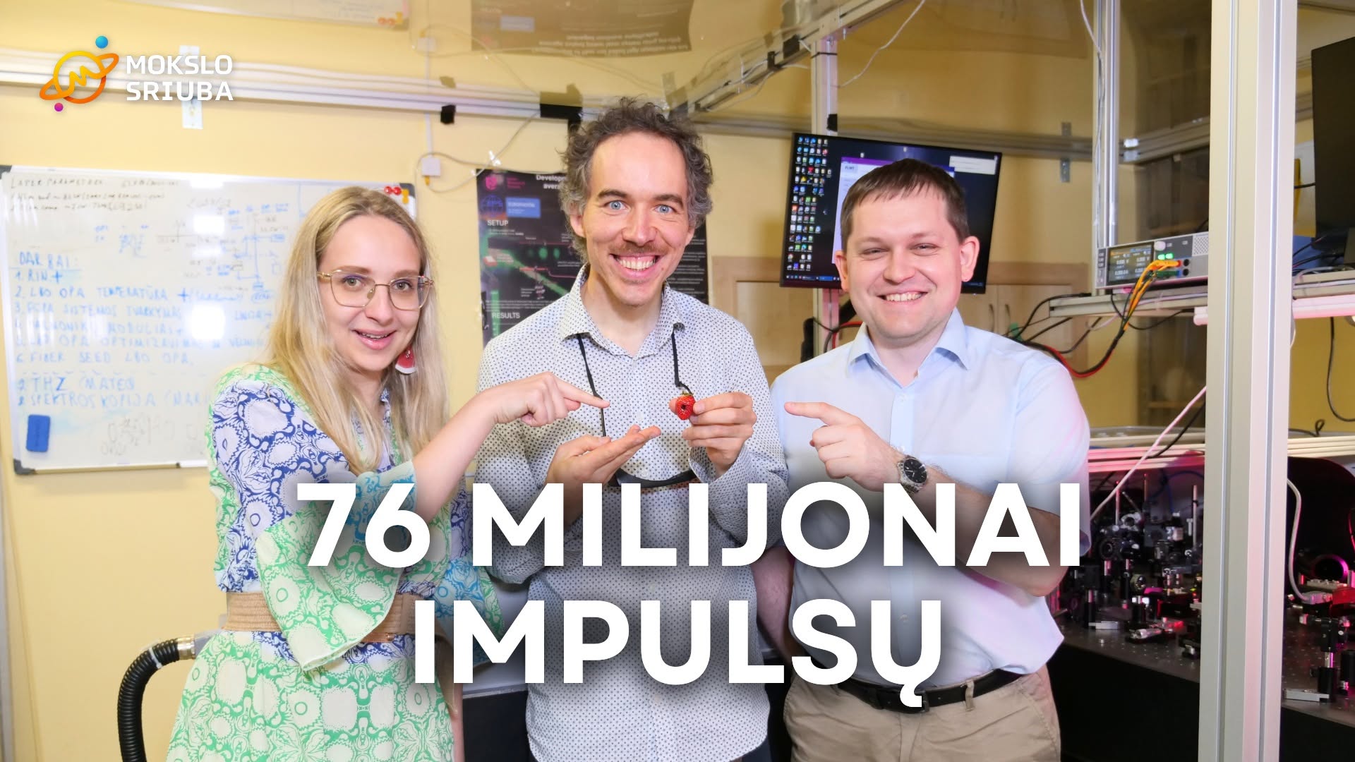 Lietuvos fizikai sukūrė įspūdingą lazerinę sistemą: per sekundę išspinduliuoja net 76 mln. impulsų