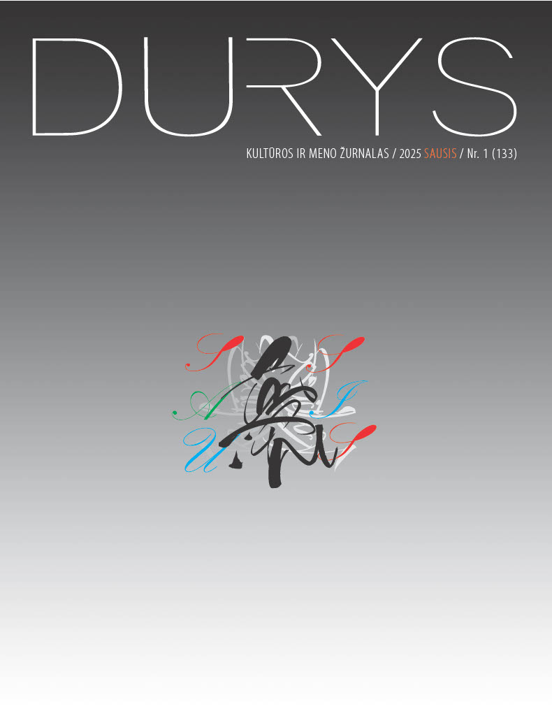 "DURYS" KULTUROS IR MENO ŽURNALAS / 2025 SAUSIS / Nr. 1