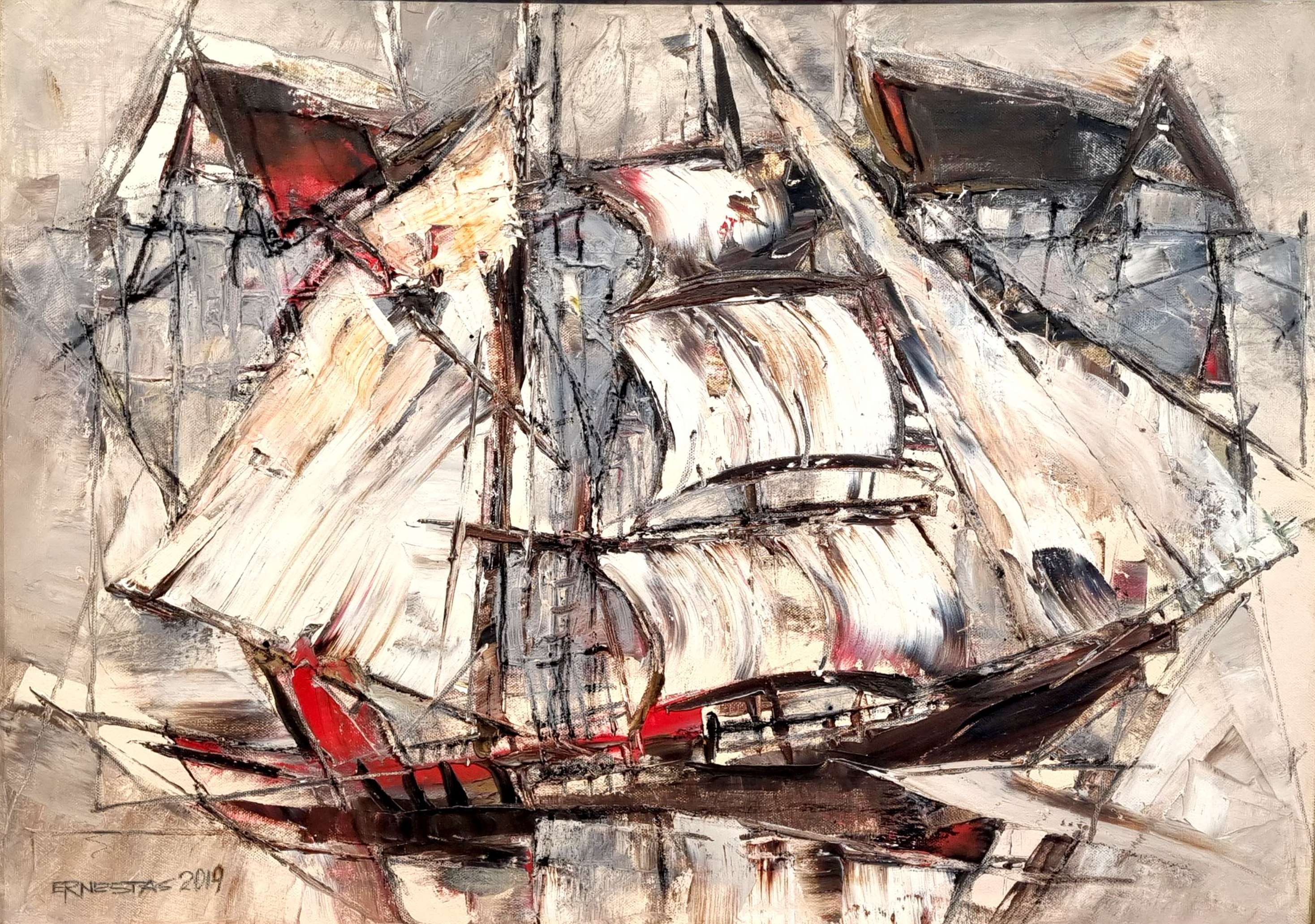 Agnė Aržuolaitė. Tapybos veržlumas ir uostamiesčio dvasia Ernesto Žvaigždino parodoje