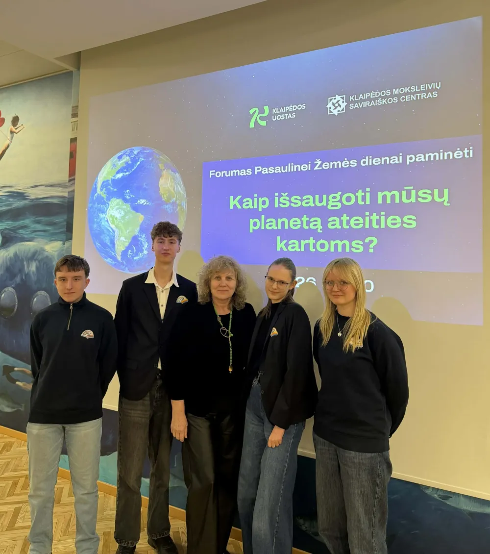 Gargždiškiai gimnazistai pranešimuose nagrinėjo klimato kaitos pokyčius