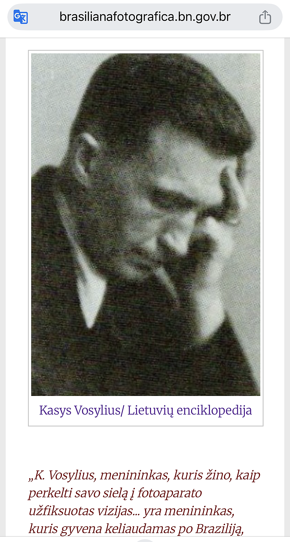 Kazys Vosylius – Steigiamojo Seimo narys, fotografas: ko apie jį nežinojome