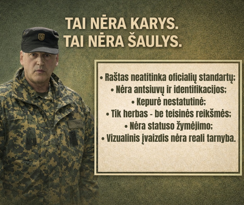 Uniforma – ne politinis įrankis