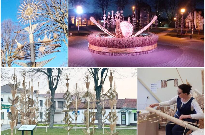 Kūrėjai Kėdainiuose išpynė Velykų simbolius