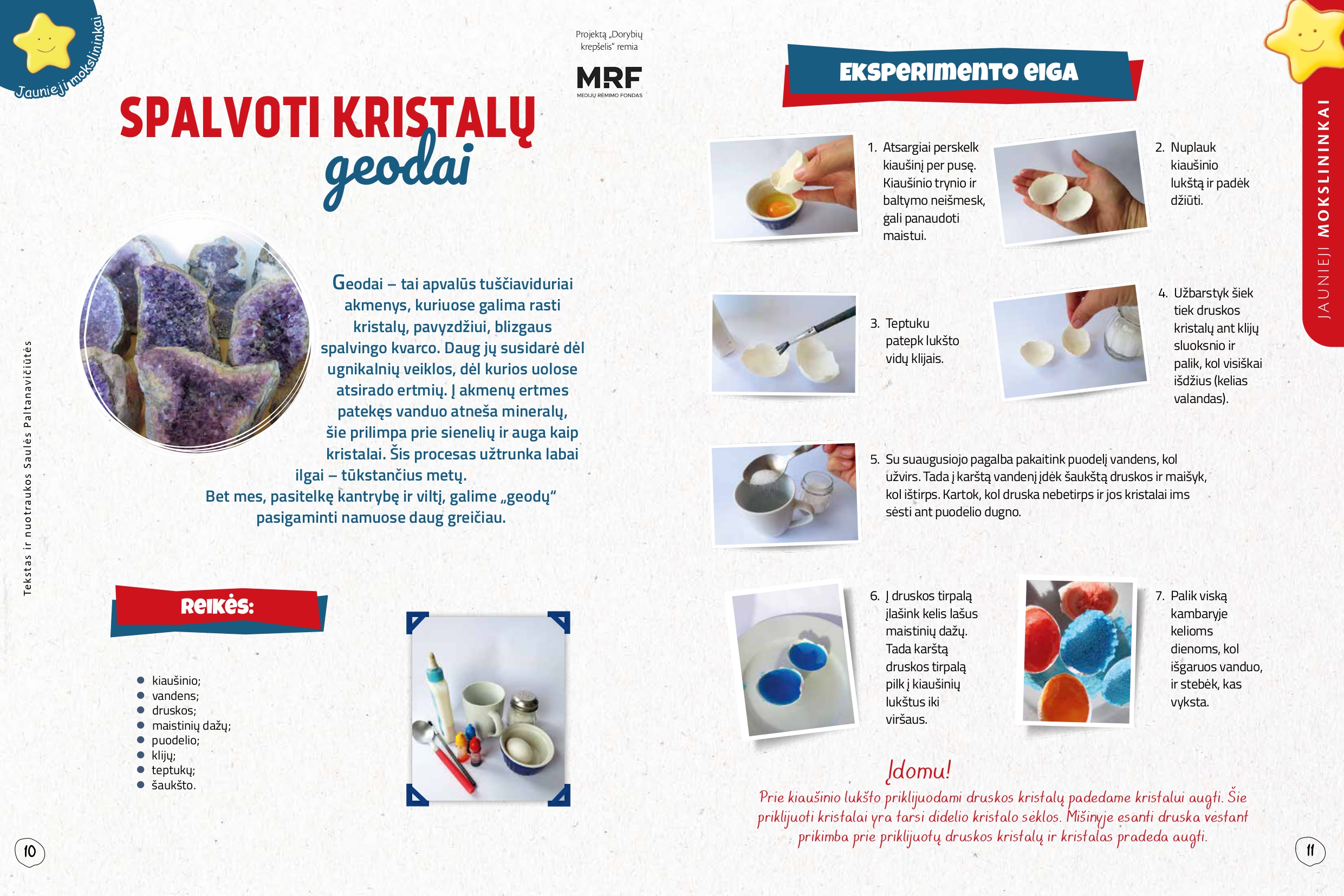 Spalvoti kristalų geodai